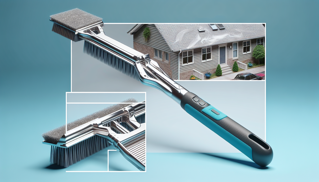 Imagine an innovative tool with the sole purpose of revolutionizing how we clean gutters of houses. This tool would be the perfect blend of ergonomics and functionality. It should be long enough to re